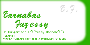 barnabas fuzessy business card